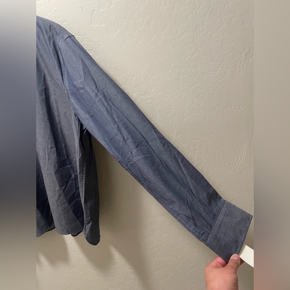 COPY - 🆕 NTW Van Heusen Men’s Never Tuck Slim Fit Long Sleeve Shirt in Royal Na… - Picture 4 of 6